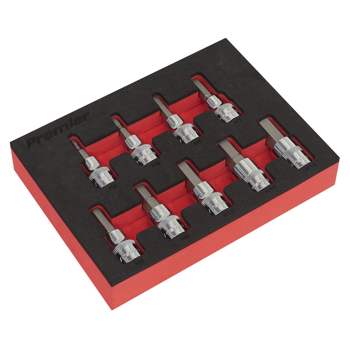 Hex Socket Bit Set 9pc 3/8"Sq Drive - Metric