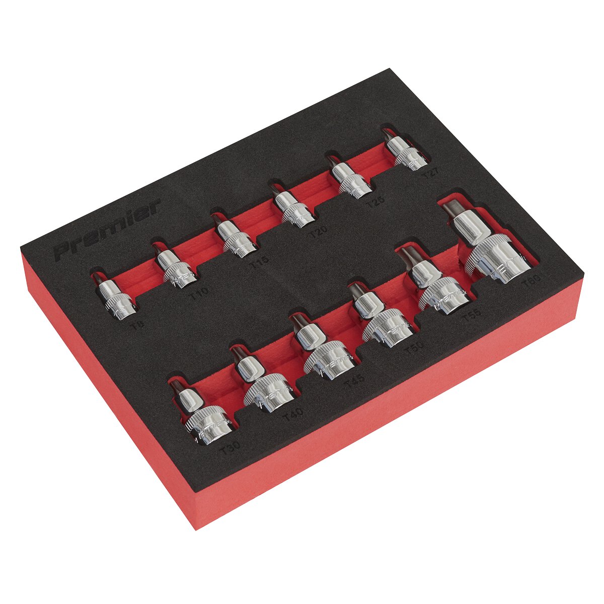 TRX-Star* Socket Bit Set 12pc Stubby 1/4", 3/8" & 1/2"Sq Drive