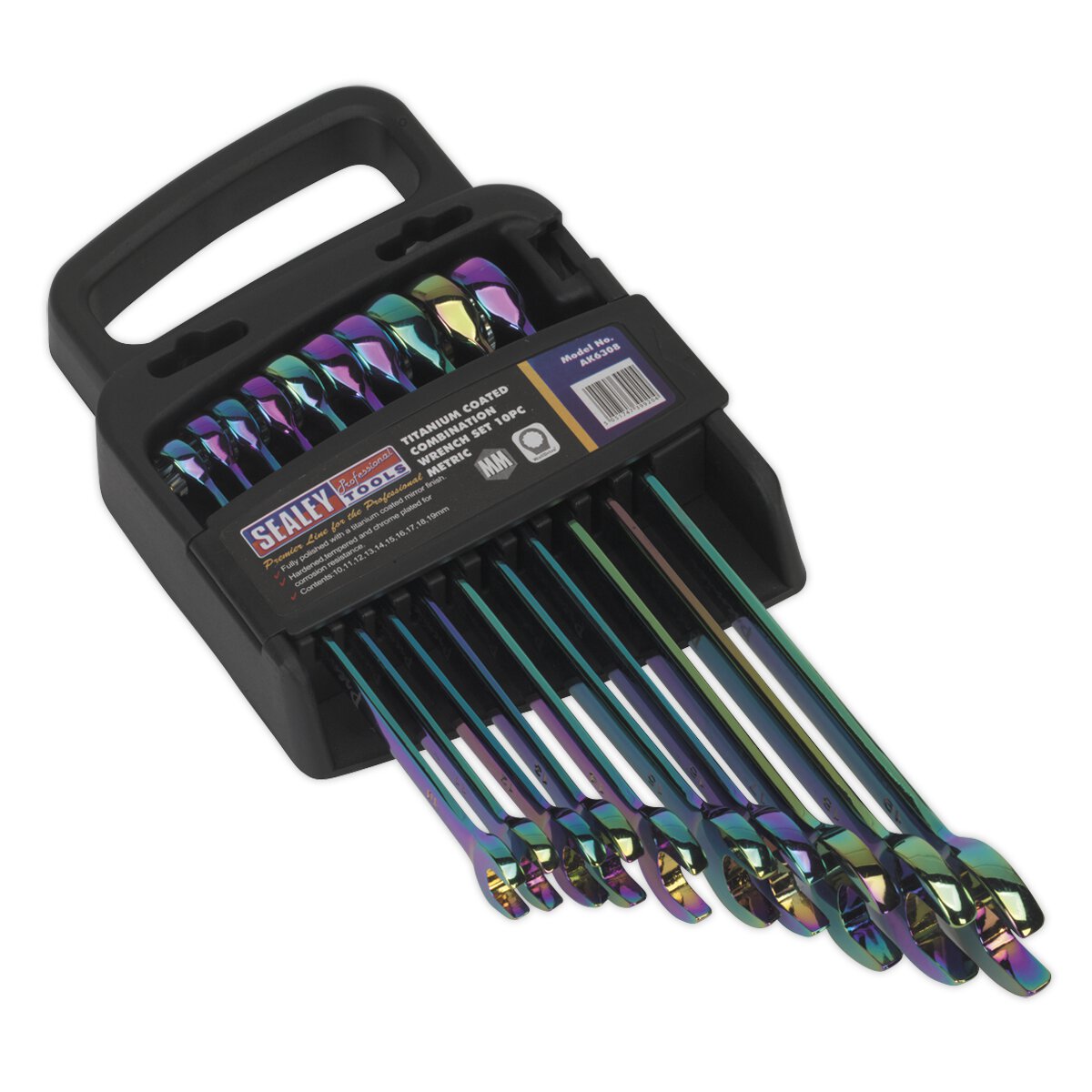 Combination Spanner Set 10pc Metric Titanium Coated