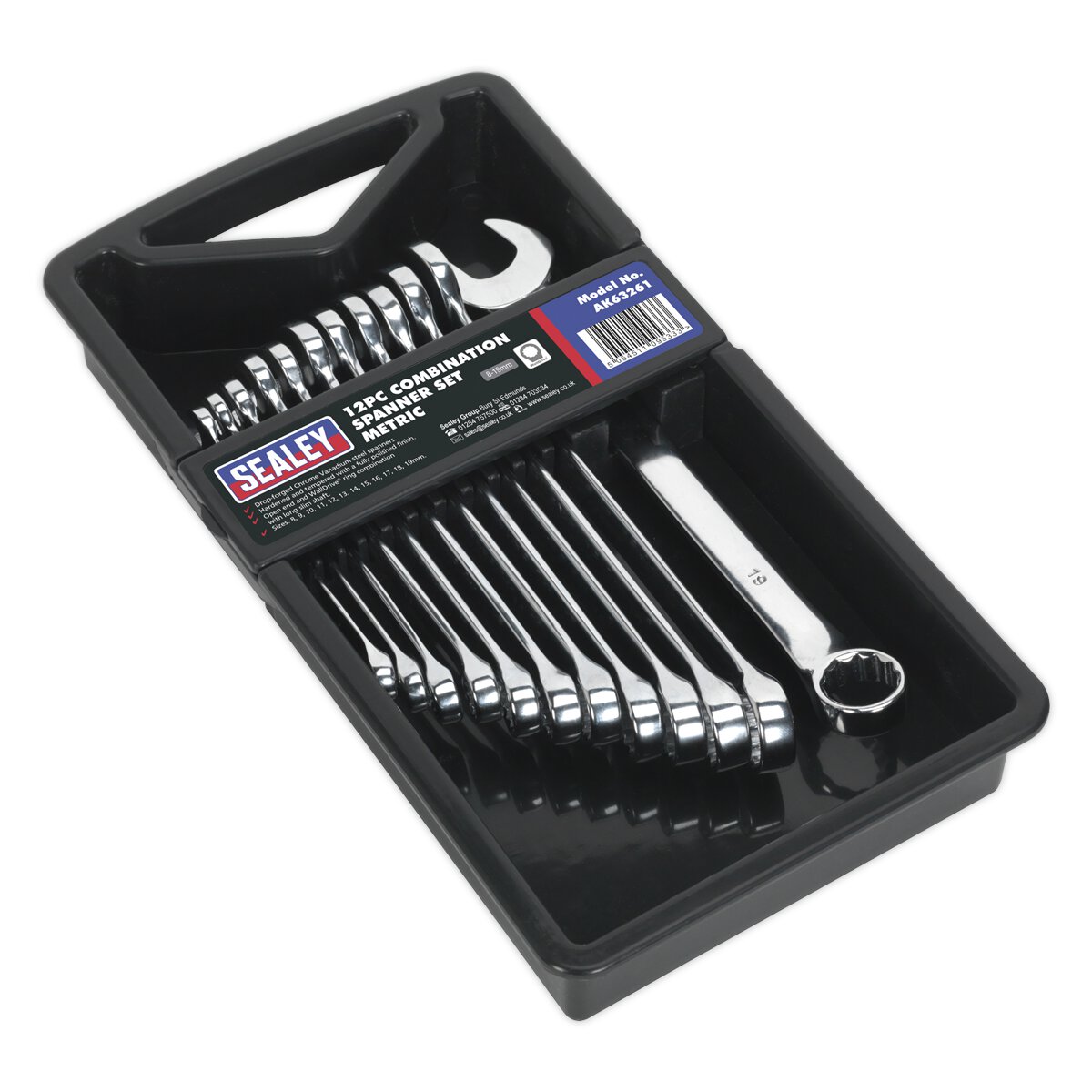 Combination Spanner Set 12pc Metric