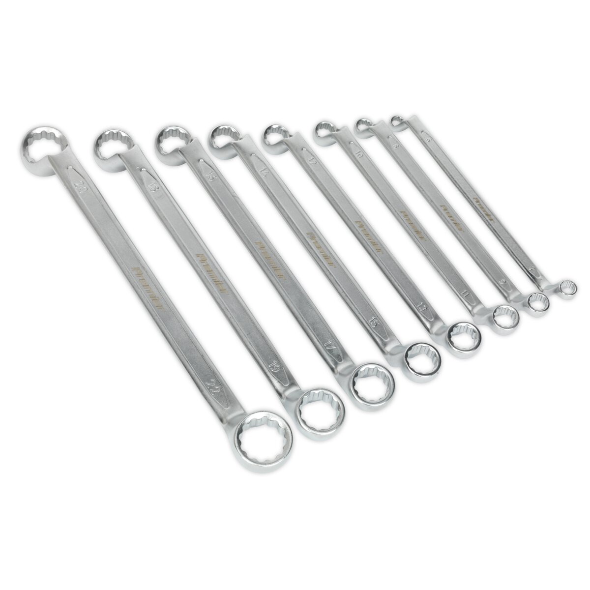 Offset Double End Ring Spanner Set 8pc Metric