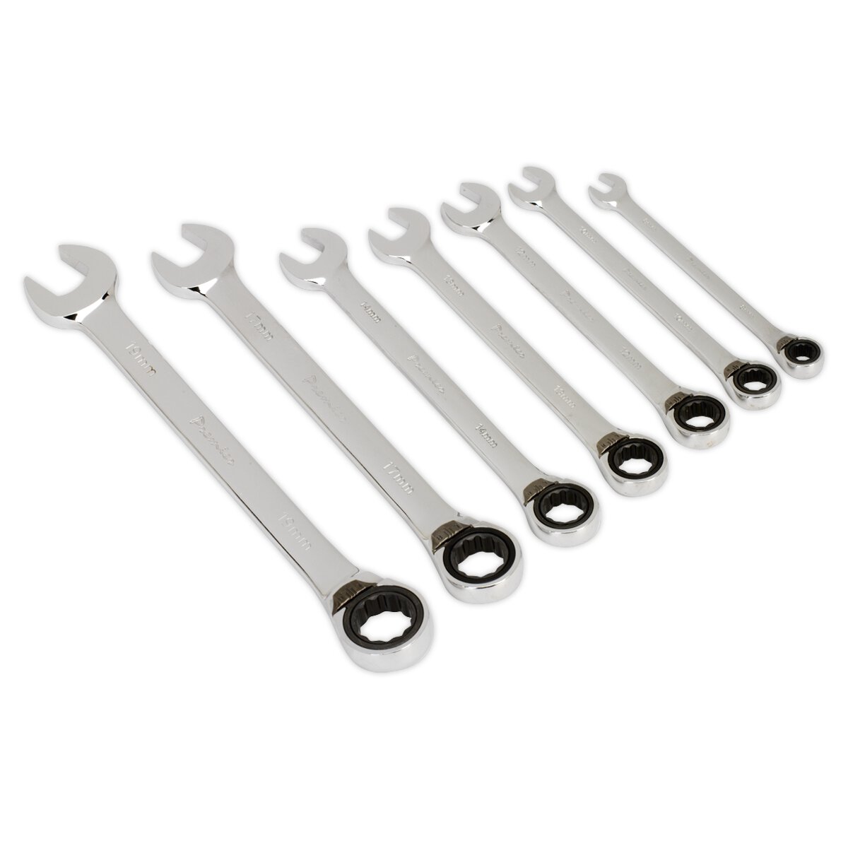 Reversible Ratchet Combination Spanner Set 7pc Metric