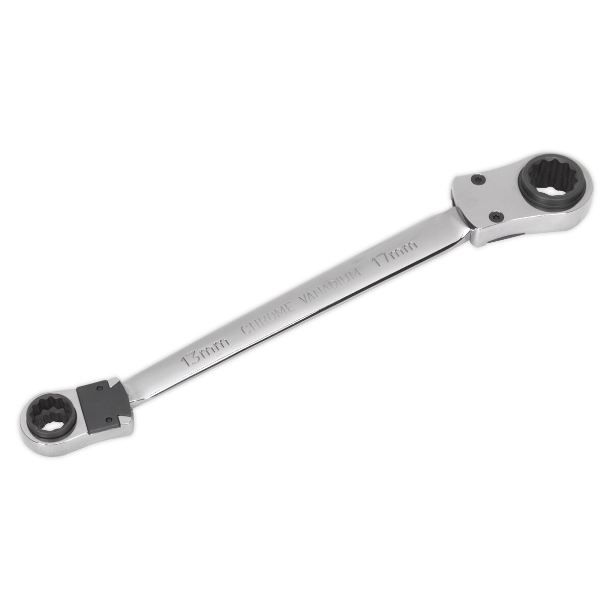 Ratchet Ring Spanner 4-in-1 Reversible Metric