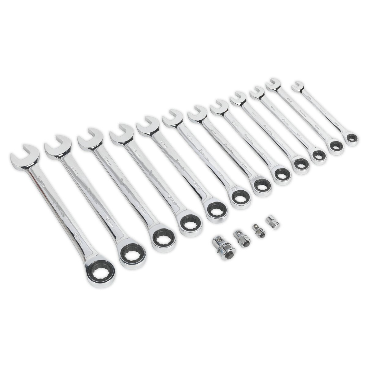 Combination Ratchet Spanner Set 16pc Metric