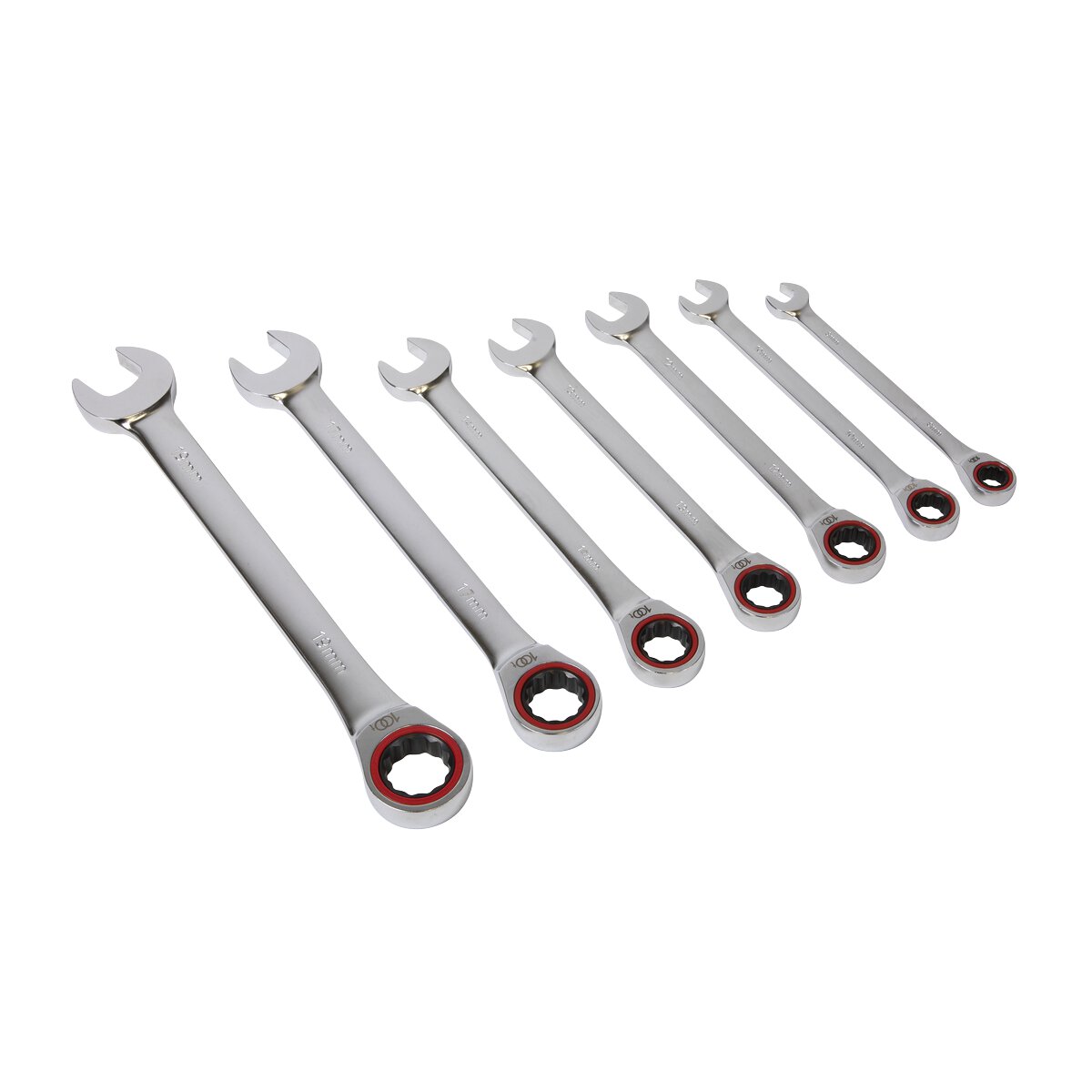 Ratchet Combination Spanner Set 7pc Metric