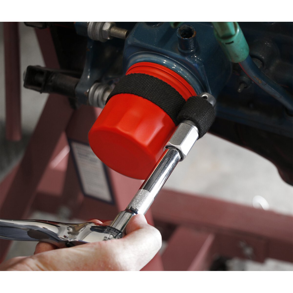 Oil Filter Strap Wrench 120mm Capacity 1/2"Sq Drive