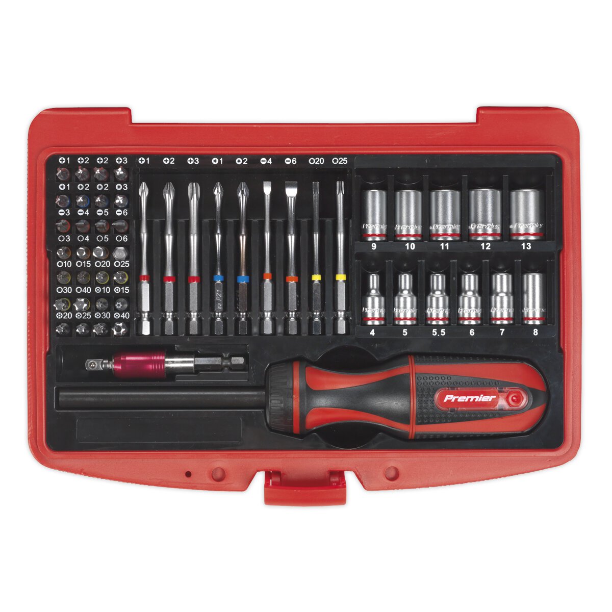 Fine Tooth Ratchet Screwdriver & Accessory Set 51pc