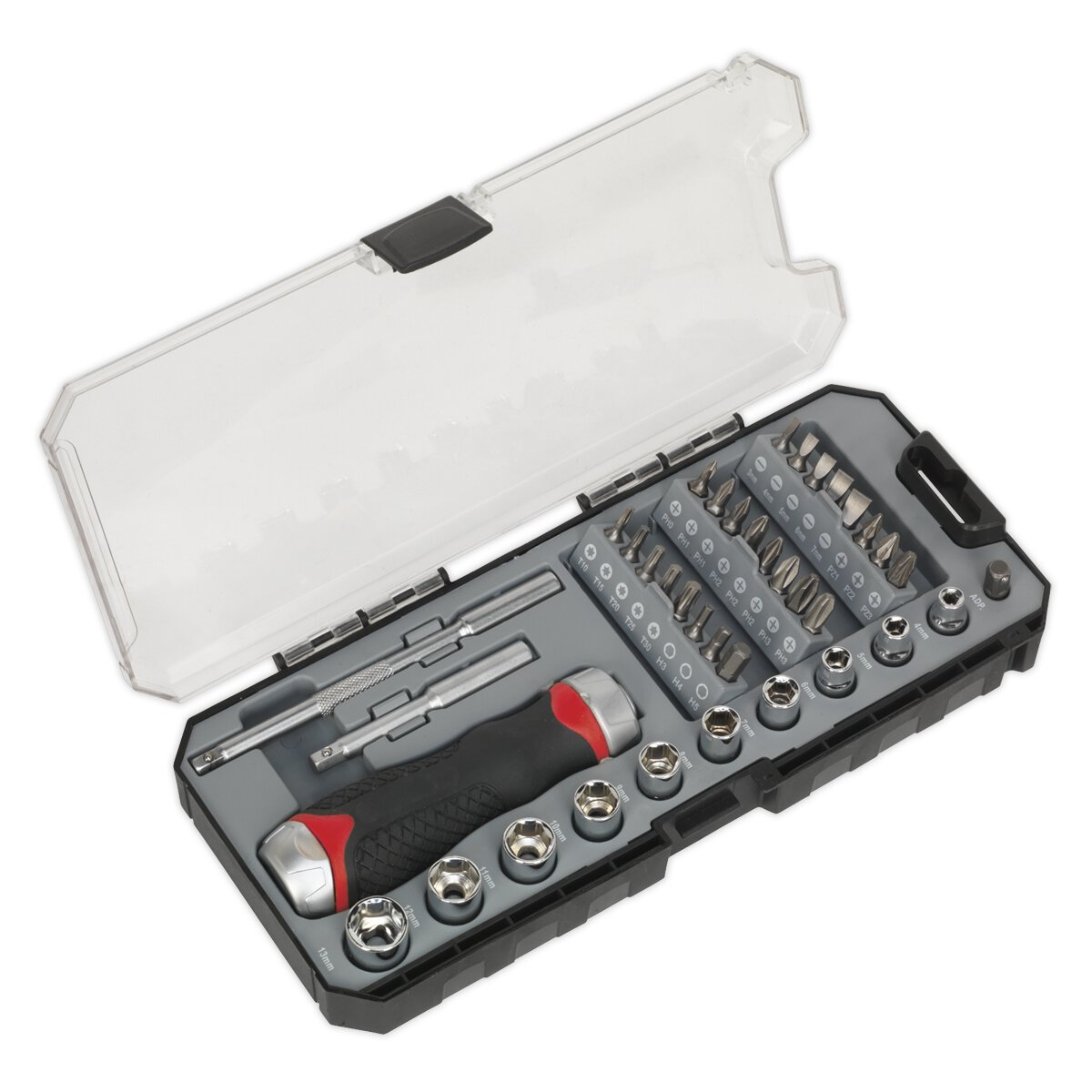 Fine Tooth Ratchet Screwdriver & Accessory Set 38pc