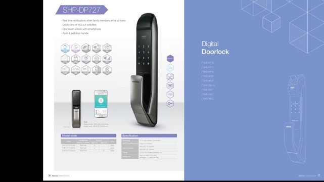 Samsung digital door lock factory Sh-718