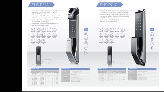 Samsung digital door lock factory Sh-718