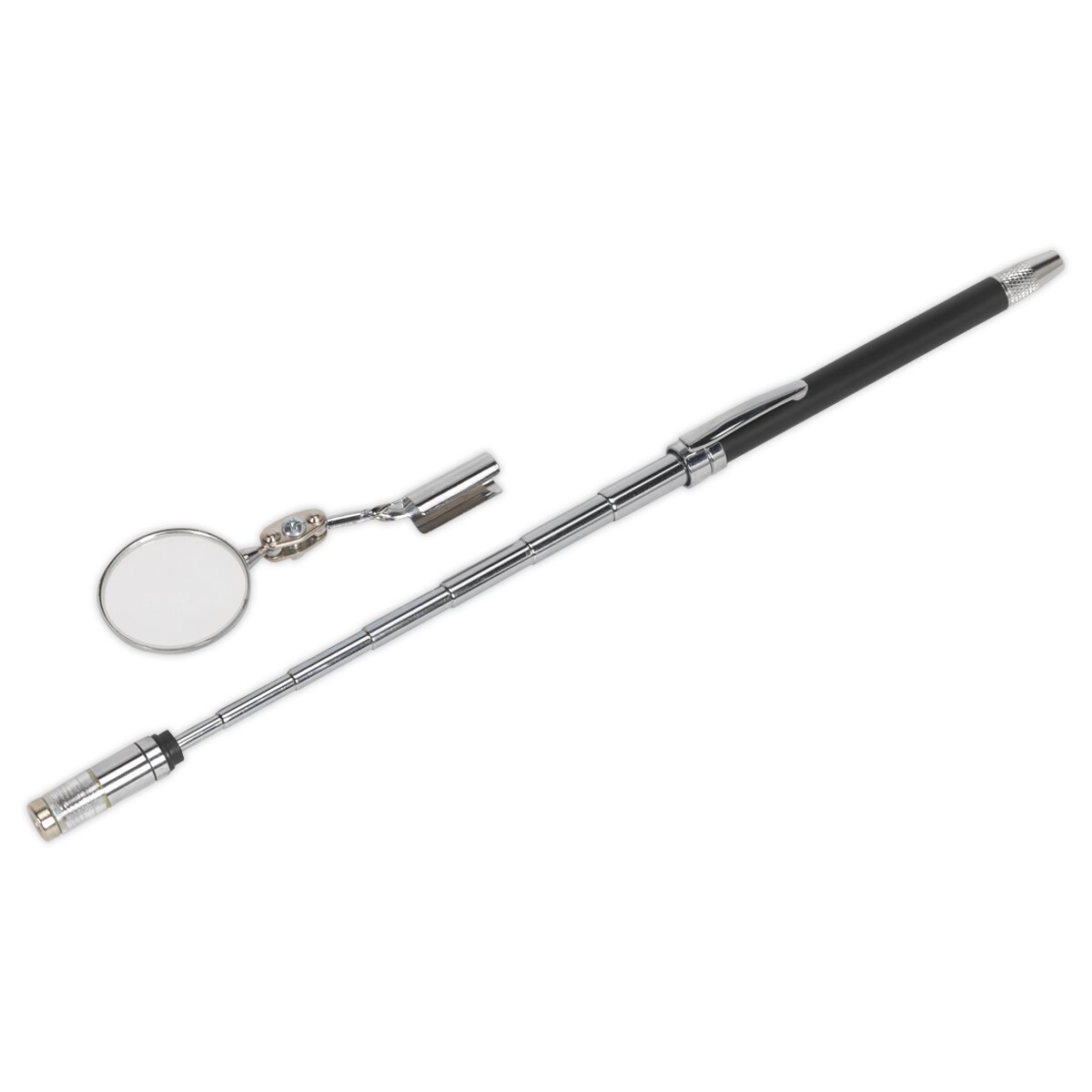 Telescopic Magnetic Pick-Up Tool with LED Light, Inspection Mirror & Washer Jet Tool