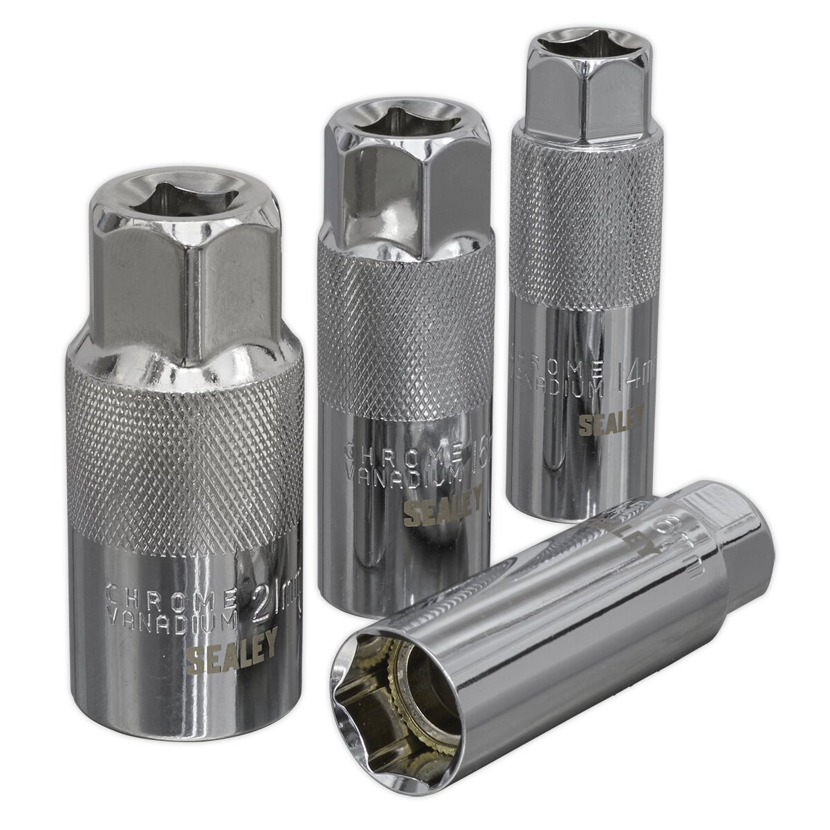Magnetic Spark Plug Socket Set 4pc 3/8"Sq Drive