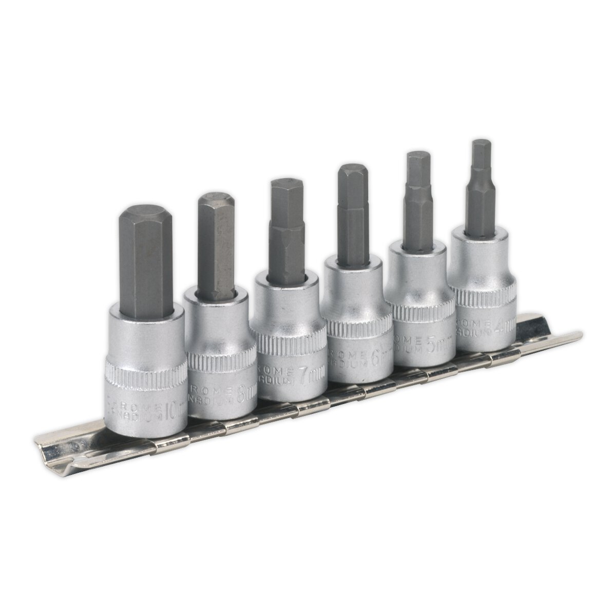 Hex Key Socket Bit Set 6pc 3/8"Sq Drive Metric