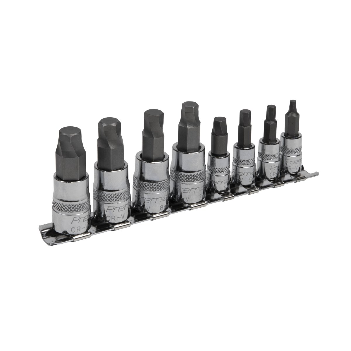 Hex Socket Bit Set Lock-On™ 8pc 1/4" & 3/8"Sq Drive Metric