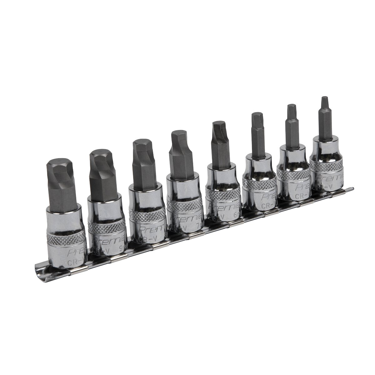 Hex Socket Bit Set Lock-On™ 8pc 3/8"Sq Drive Metric