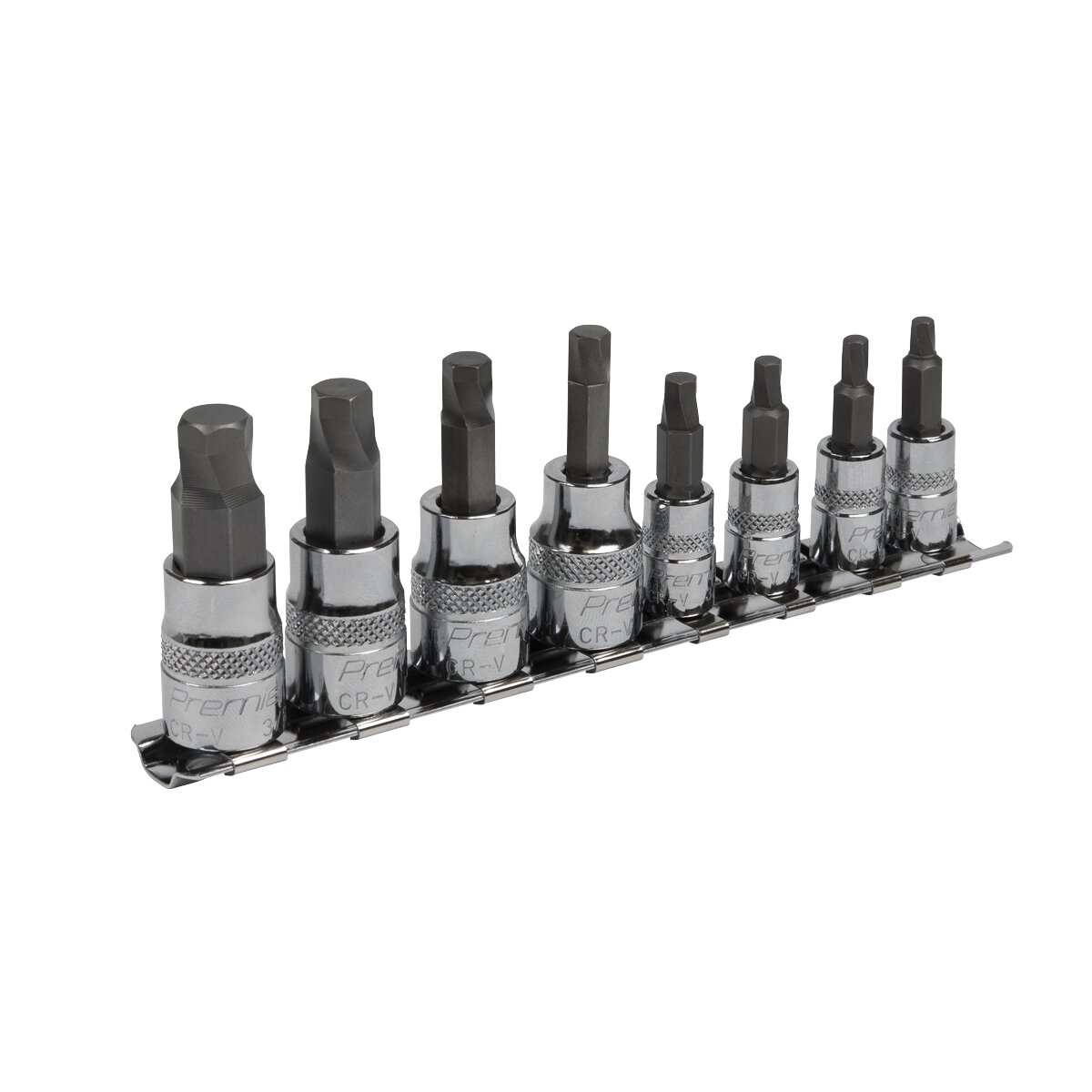 Hex Socket Bit Set Lock-On™ 8pc 1/4" & 3/8"Sq Drive Imperial