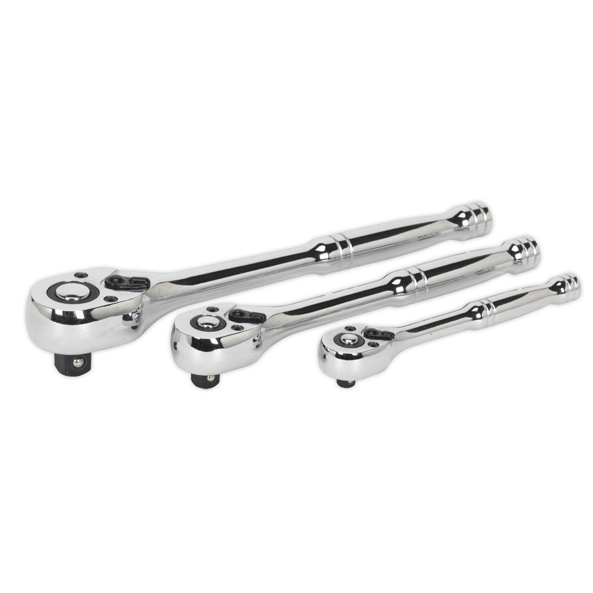 Ratchet Wrench Set 3pc Pear-Head Flip Reverse