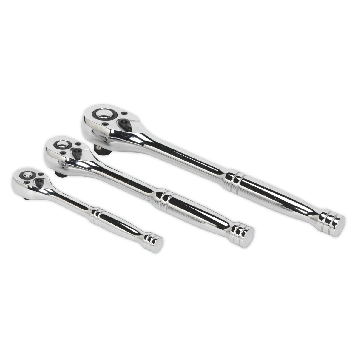 Ratchet Wrench Set 3pc Pear-Head Flip Reverse