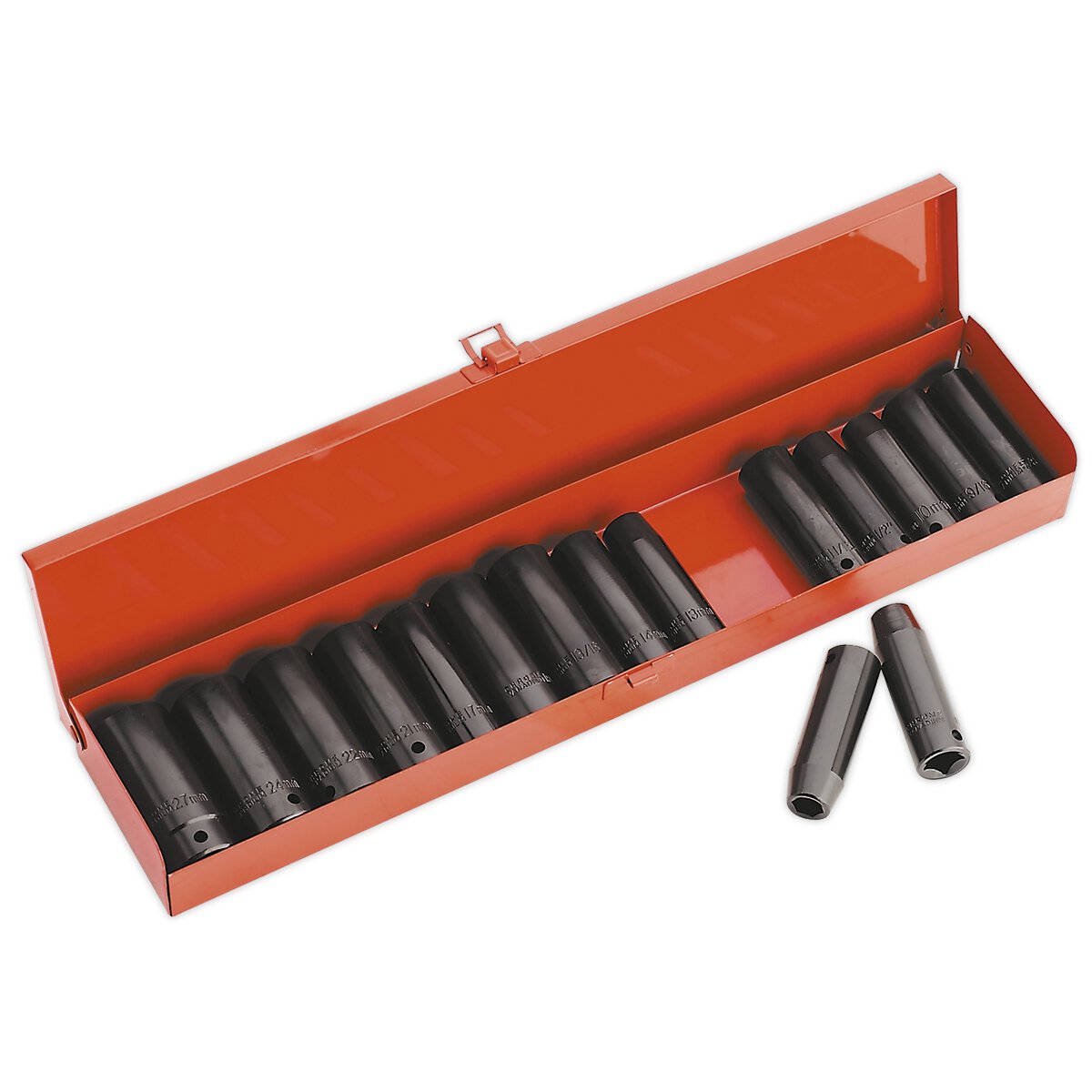 Impact Socket Set 16pc Deep 1/2"Sq Drive Metric/Imperial