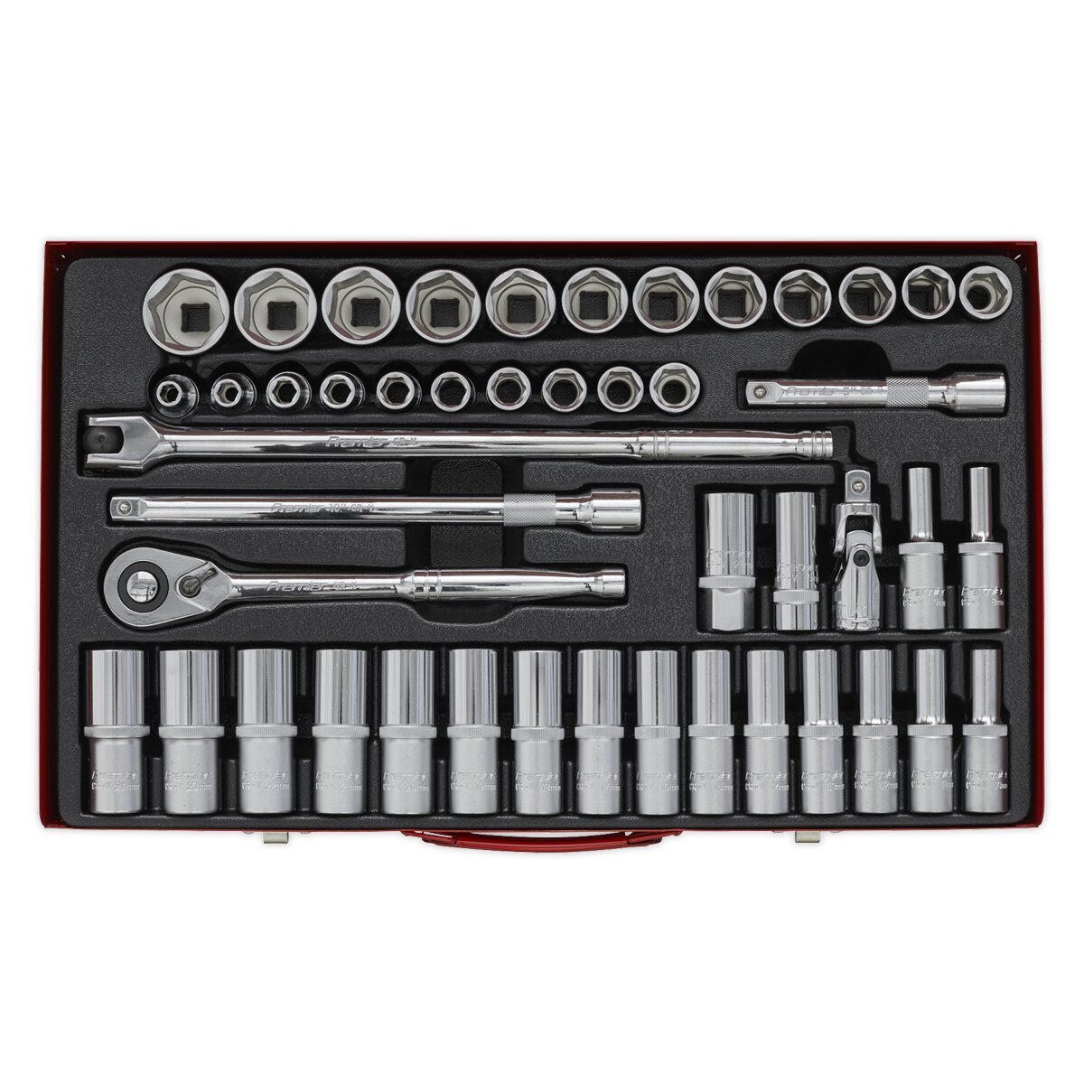 Socket Set 46pc 1/2"Sq Drive 6pt WallDrive® - Metric