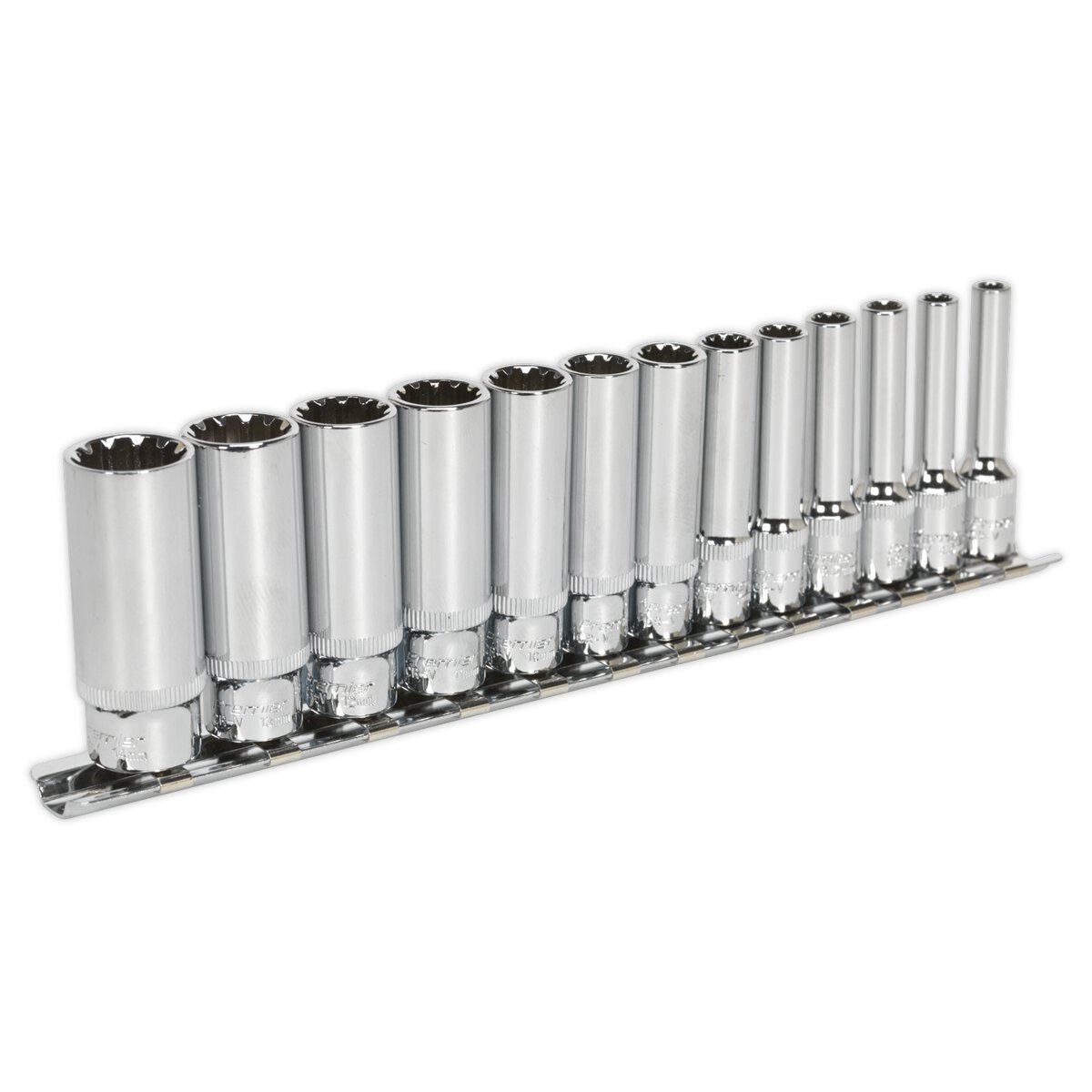 Socket Set 13pc Deep 1/4"Sq Drive Total Drive®
