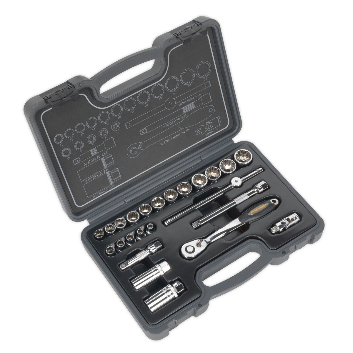 Socket Set 24pc 3/8"Sq Drive Total Drive®