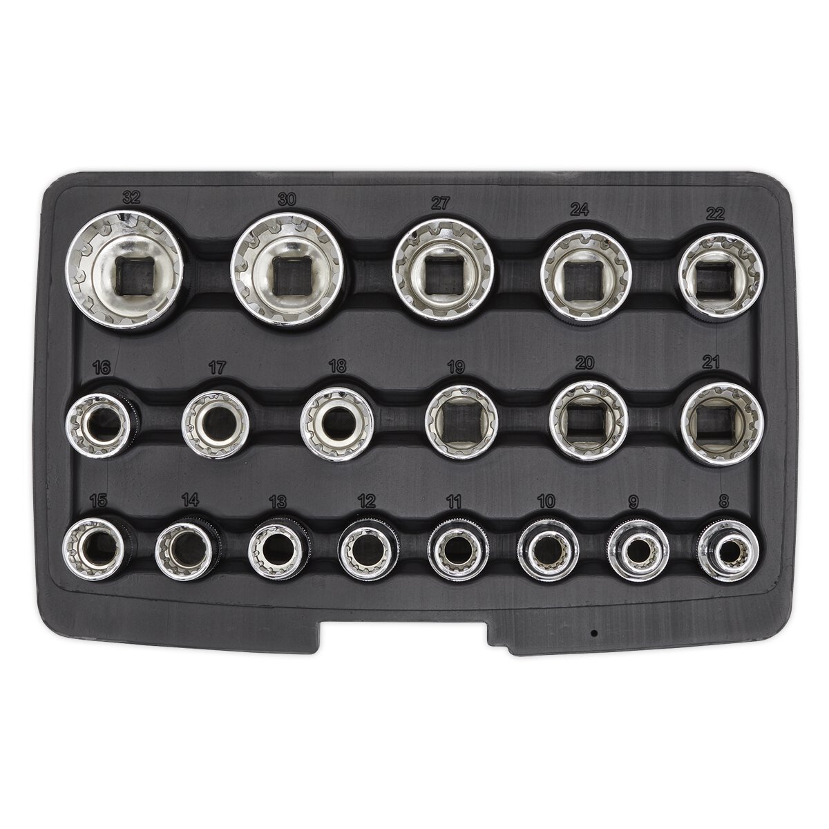 Socket Set 19pc 1/2"Sq Drive Total Drive®