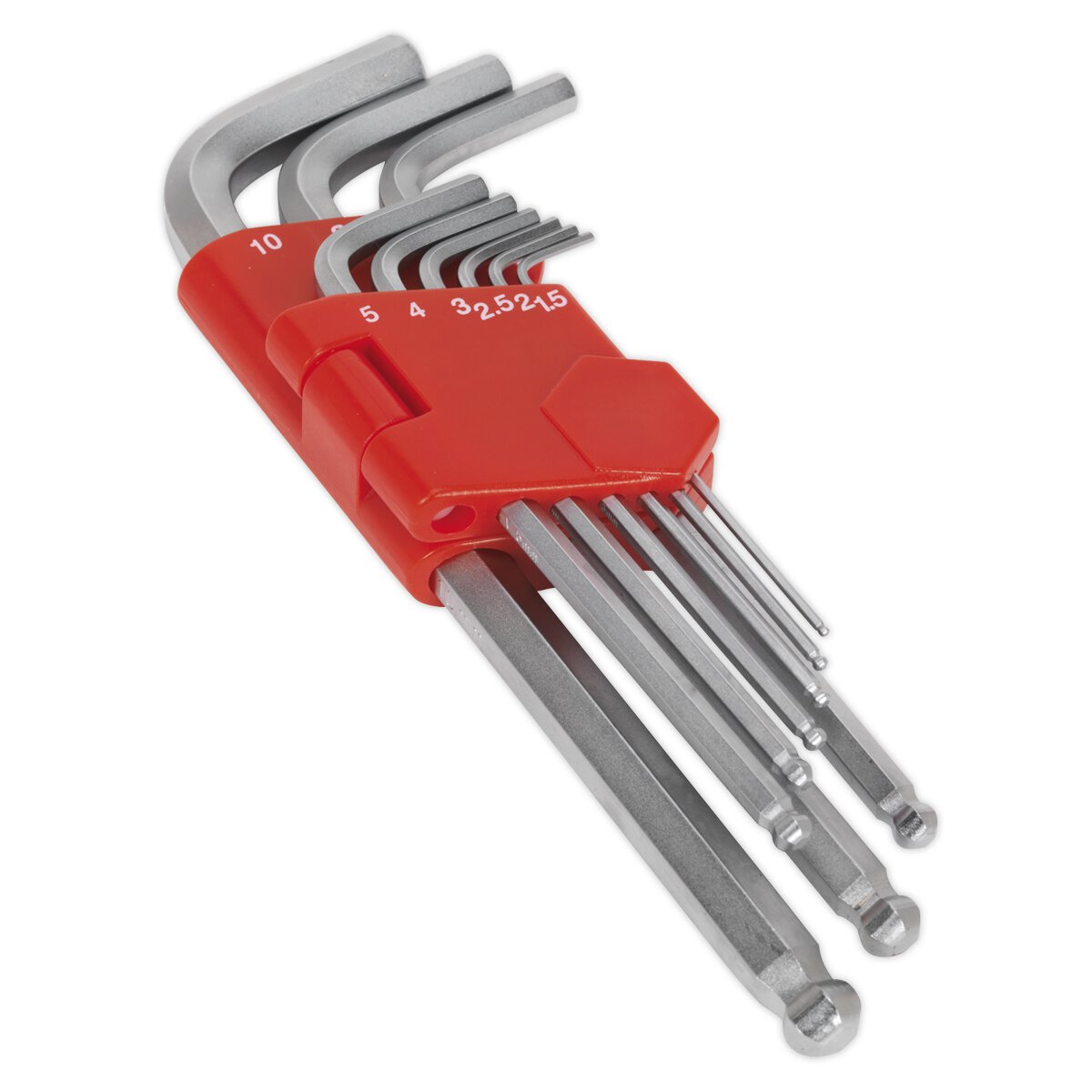 Ball-End Hex Key Set 9pc Long Metric