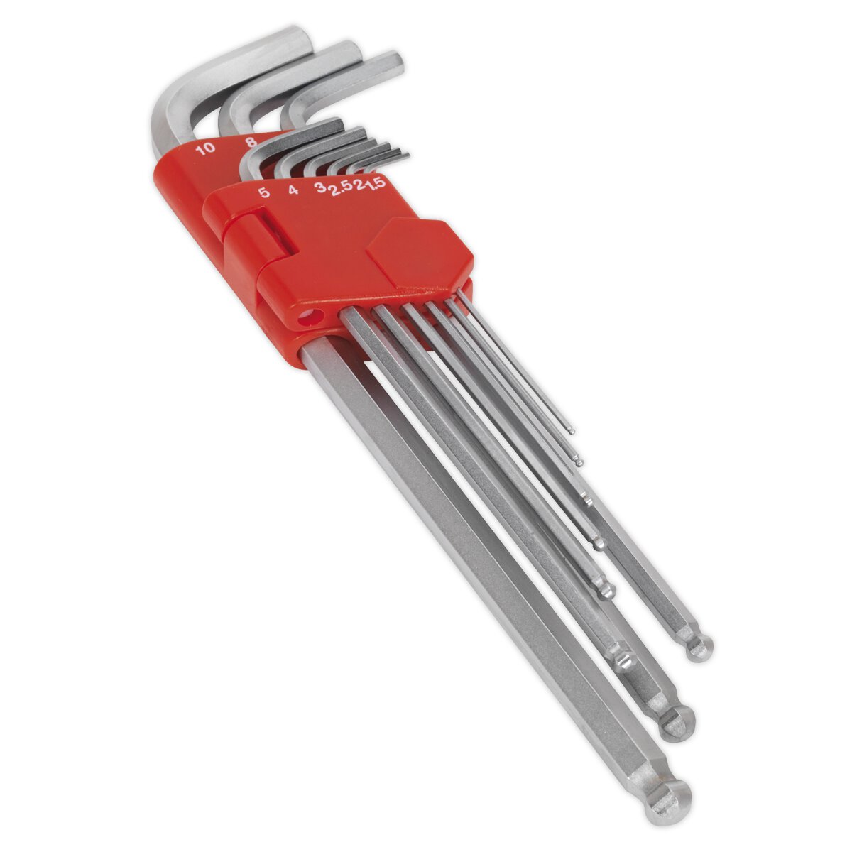 Ball-End Hex Key Set 9pc Extra Long Metric