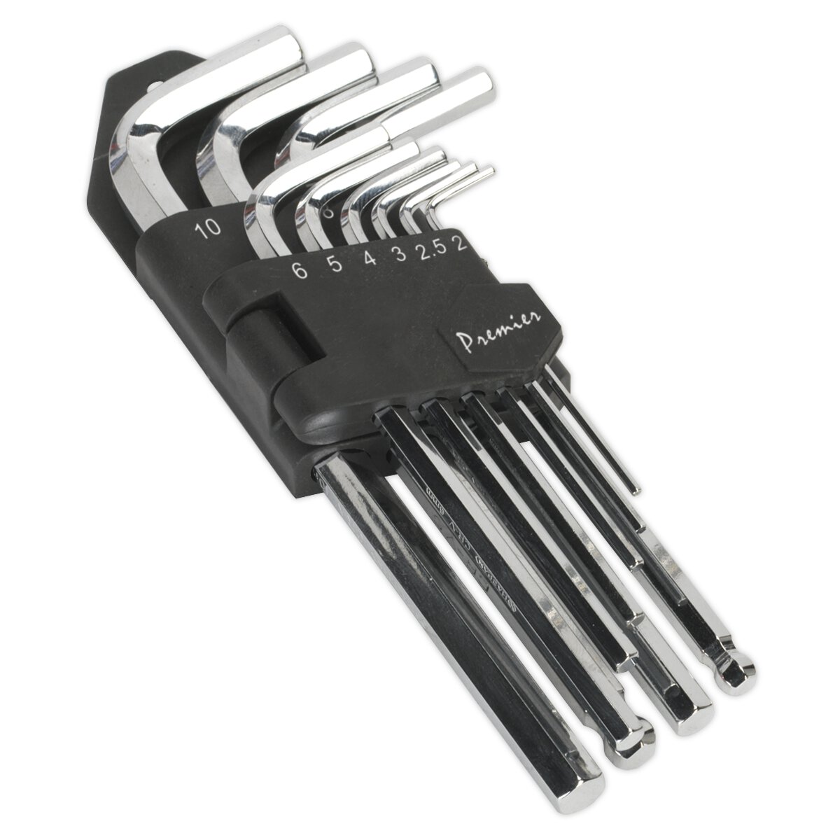 Hex Key Set 10pc Long Fully Polished Metric
