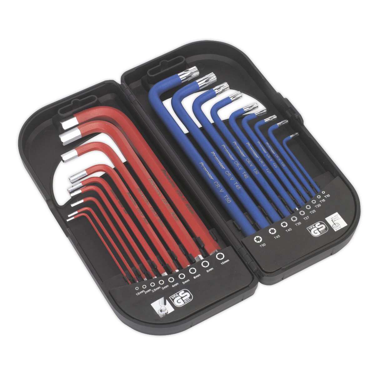 TRX-Star* & Ball-End Hex Key Set 18pc Long Anti-Slip