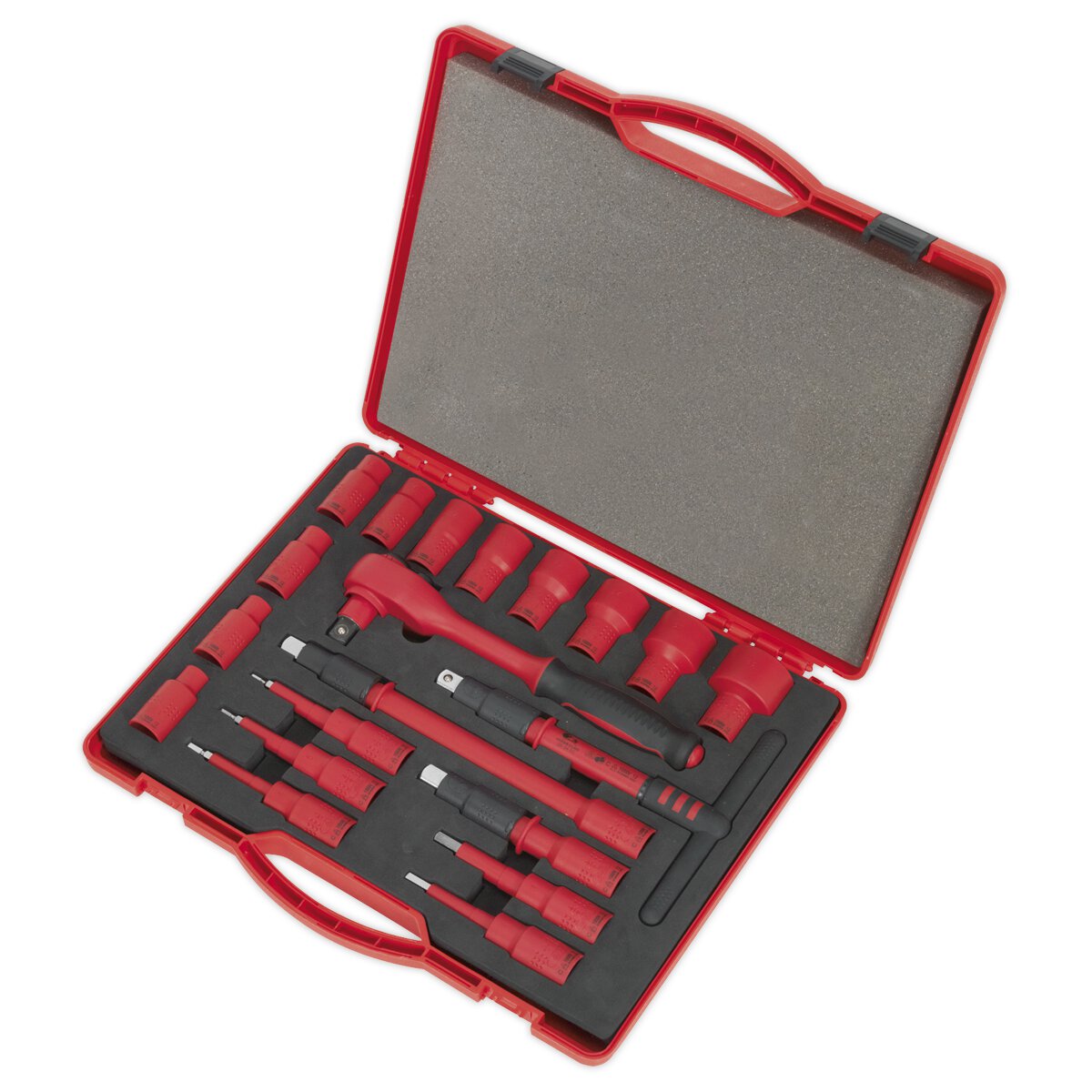 Insulated Socket Set 20pc 1/2"Sq Drive 6pt WallDrive® VDE Approved