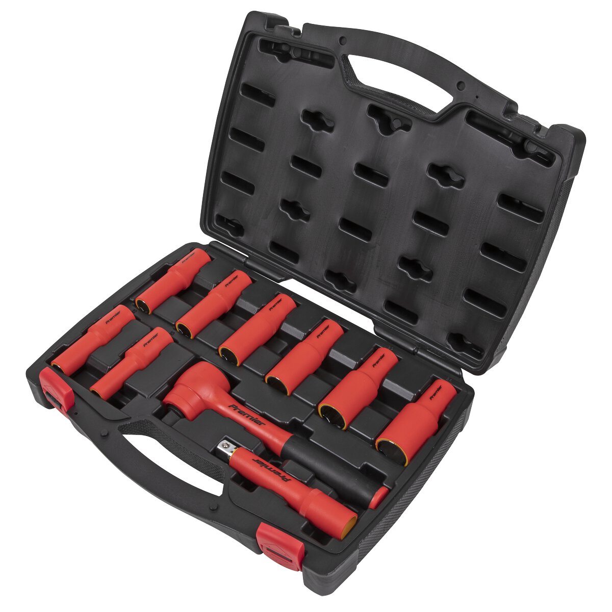 Insulated Socket Set 10pc 1/2"Sq Drive 6pt WallDrive® VDE Approved