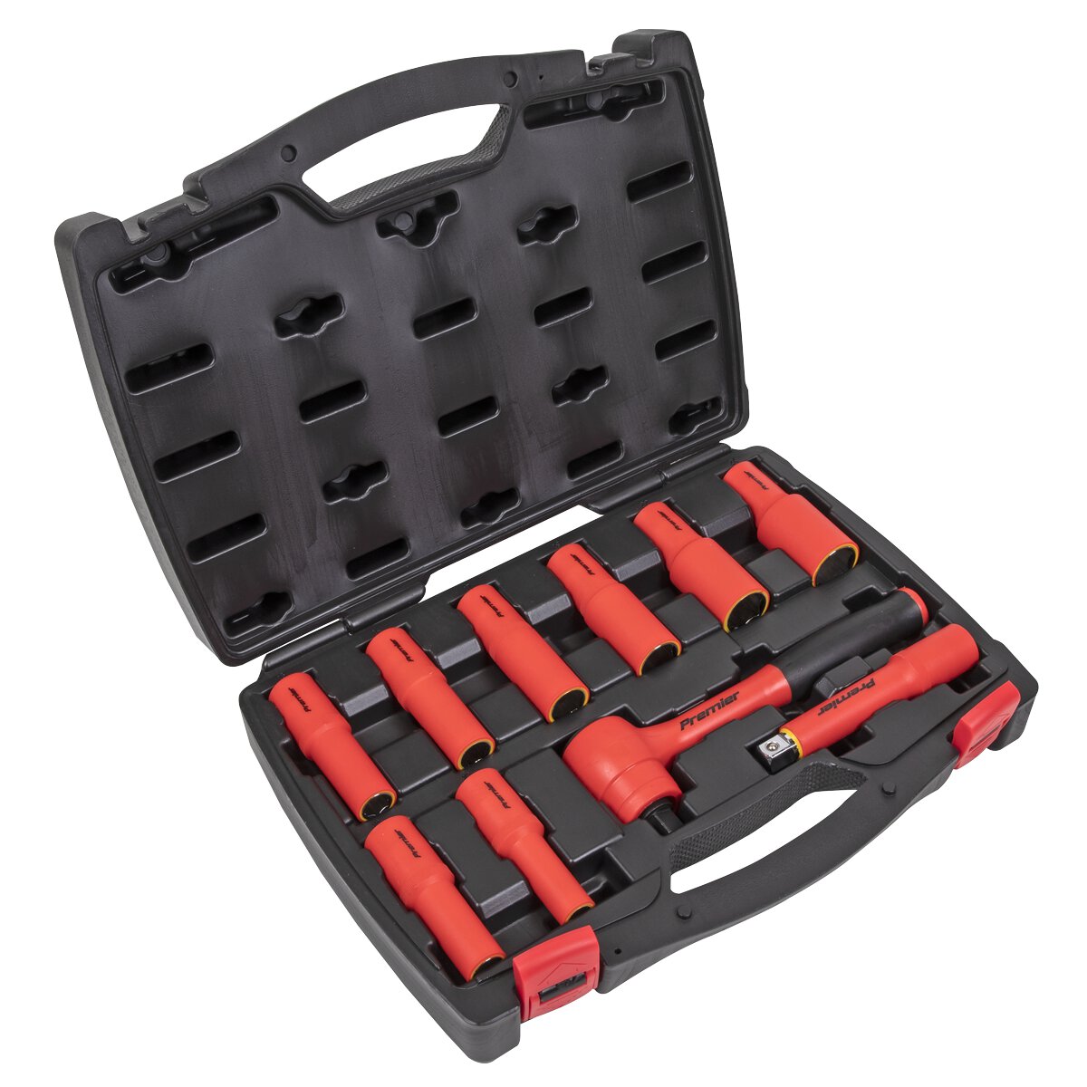 Insulated Socket Set 10pc 1/2"Sq Drive 6pt WallDrive® VDE Approved