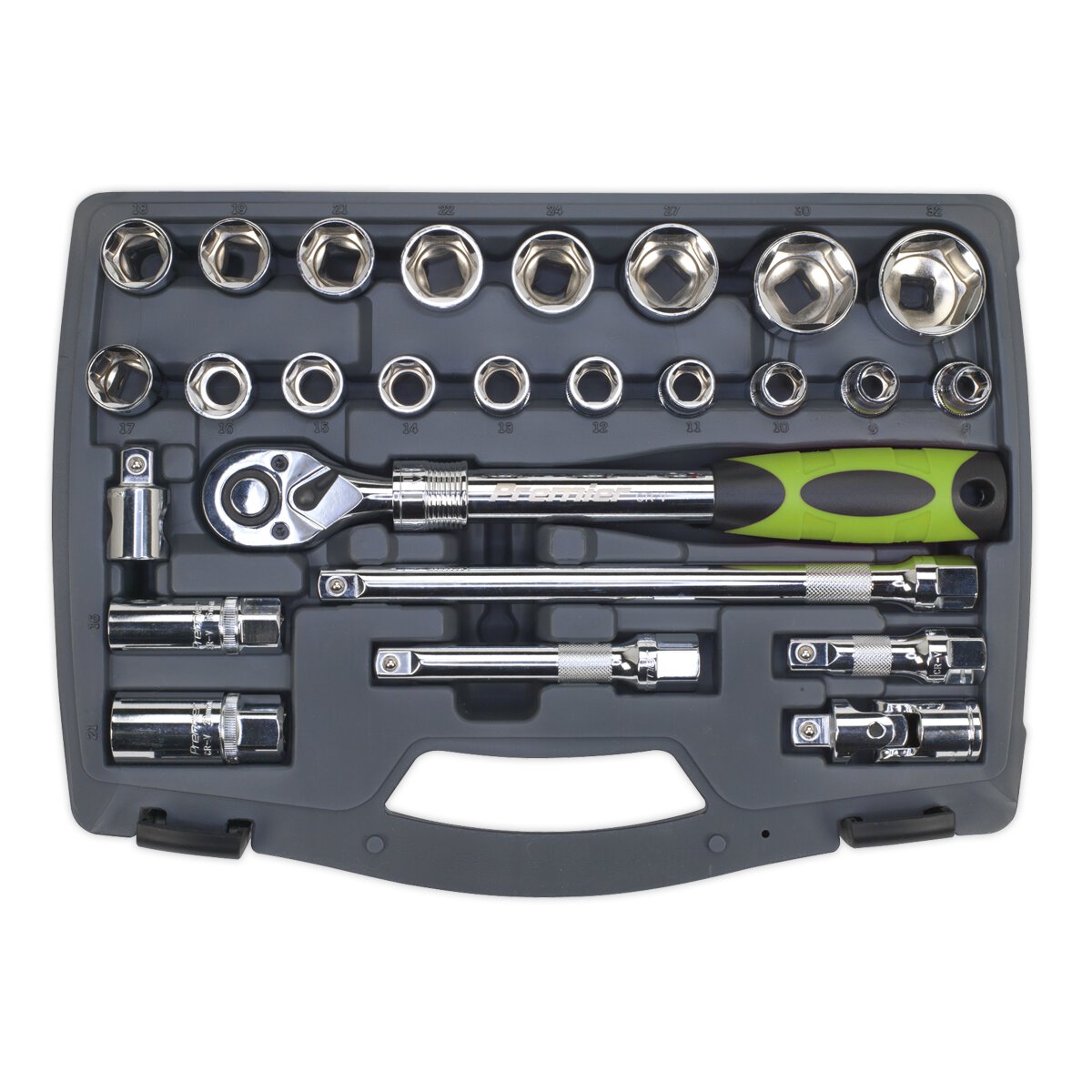 Socket Set 26pc 1/2"Sq Drive 6pt WallDrive® Metric