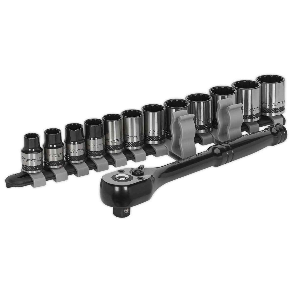 Socket Set 13pc 3/8"Sq Drive Total Drive® Metric - Black Series