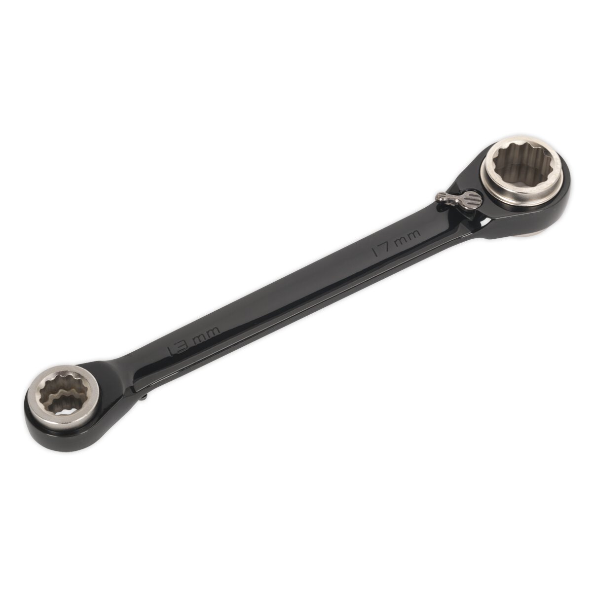 Ratchet Ring Spanner 4-in-1 Reversible Metric