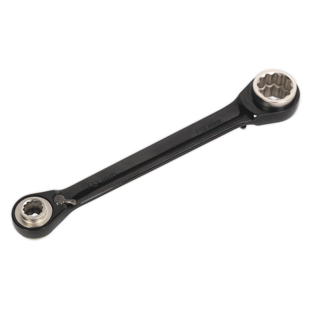 Ratchet Ring Spanner 4-in-1 Reversible Metric