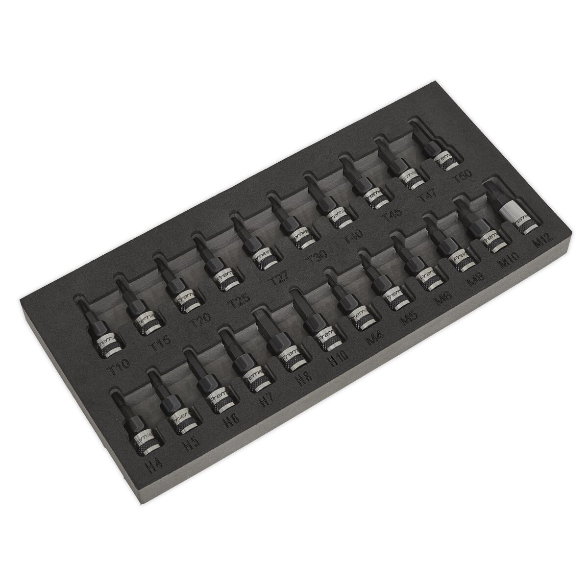 TRX-Star*/Hex/Spline Socket Bit Set 22pc 3/8"Sq Drive Black Series