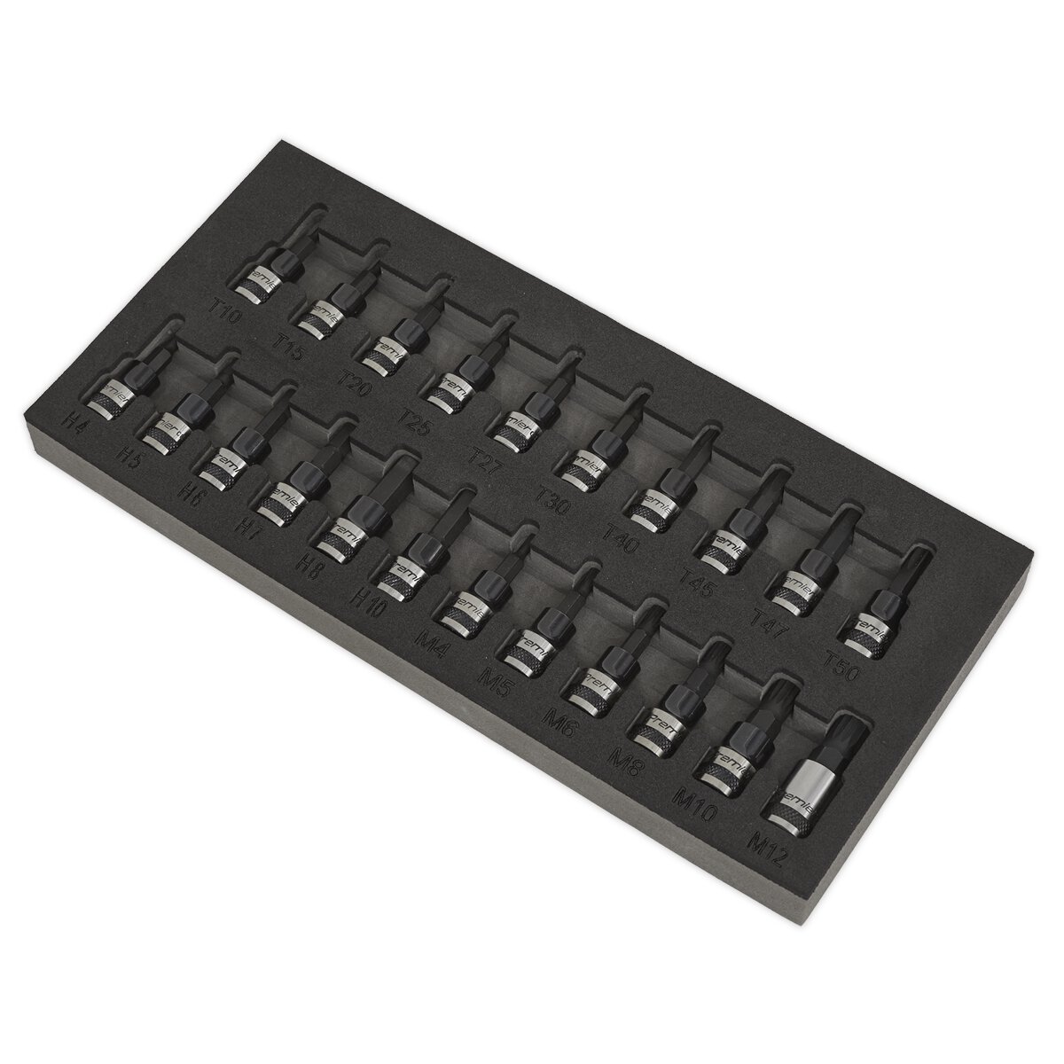 TRX-Star*/Hex/Spline Socket Bit Set 22pc 3/8"Sq Drive Black Series