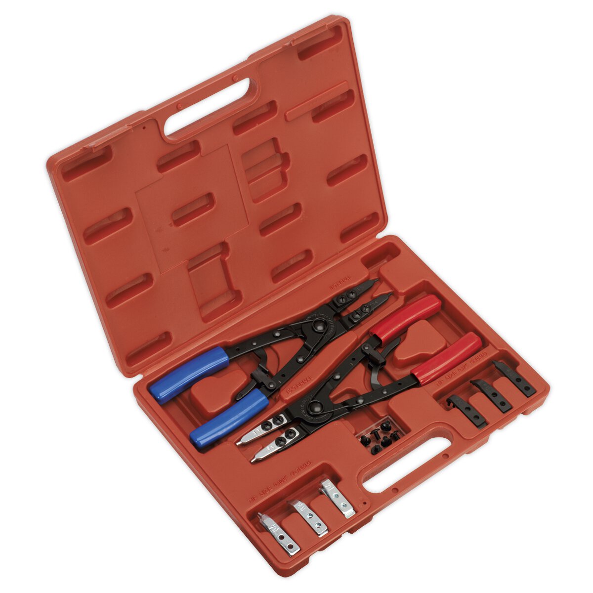 Circlip Pliers Set Internal/External 265mm Heavy-Duty