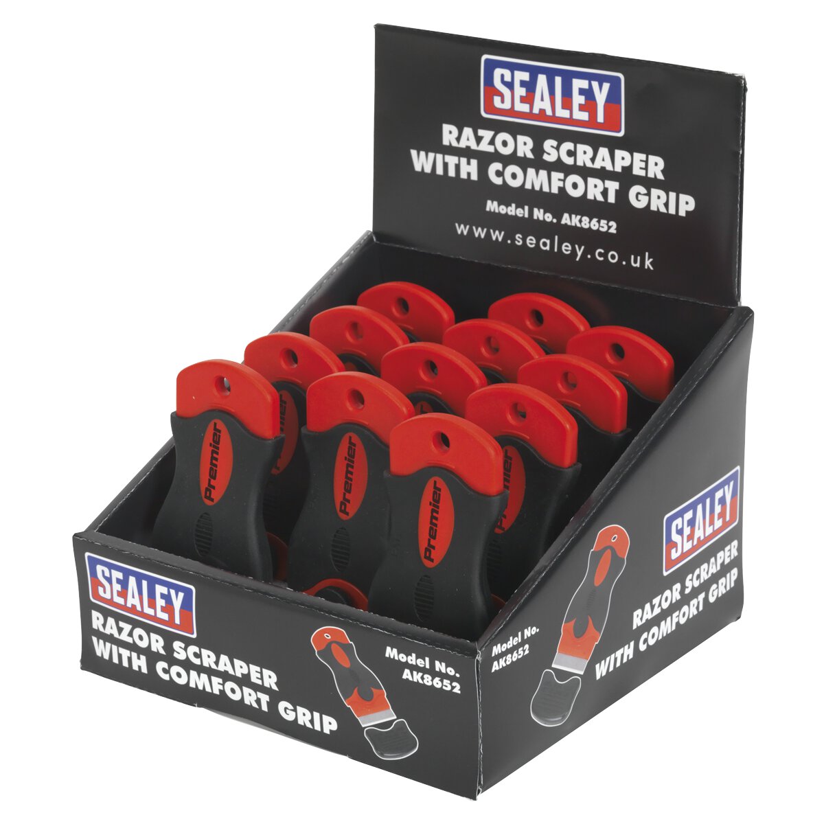 Razor Scraper with Comfort Grip Display Box of 12