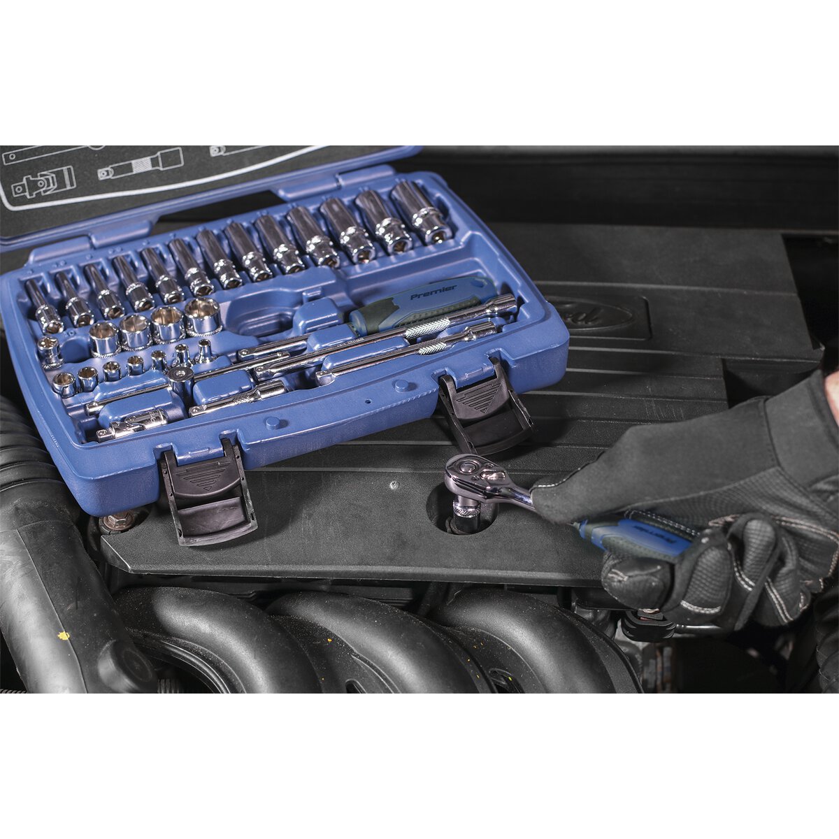 Socket Set 33pc 1/4"Sq Drive 6pt WallDrive® Metric