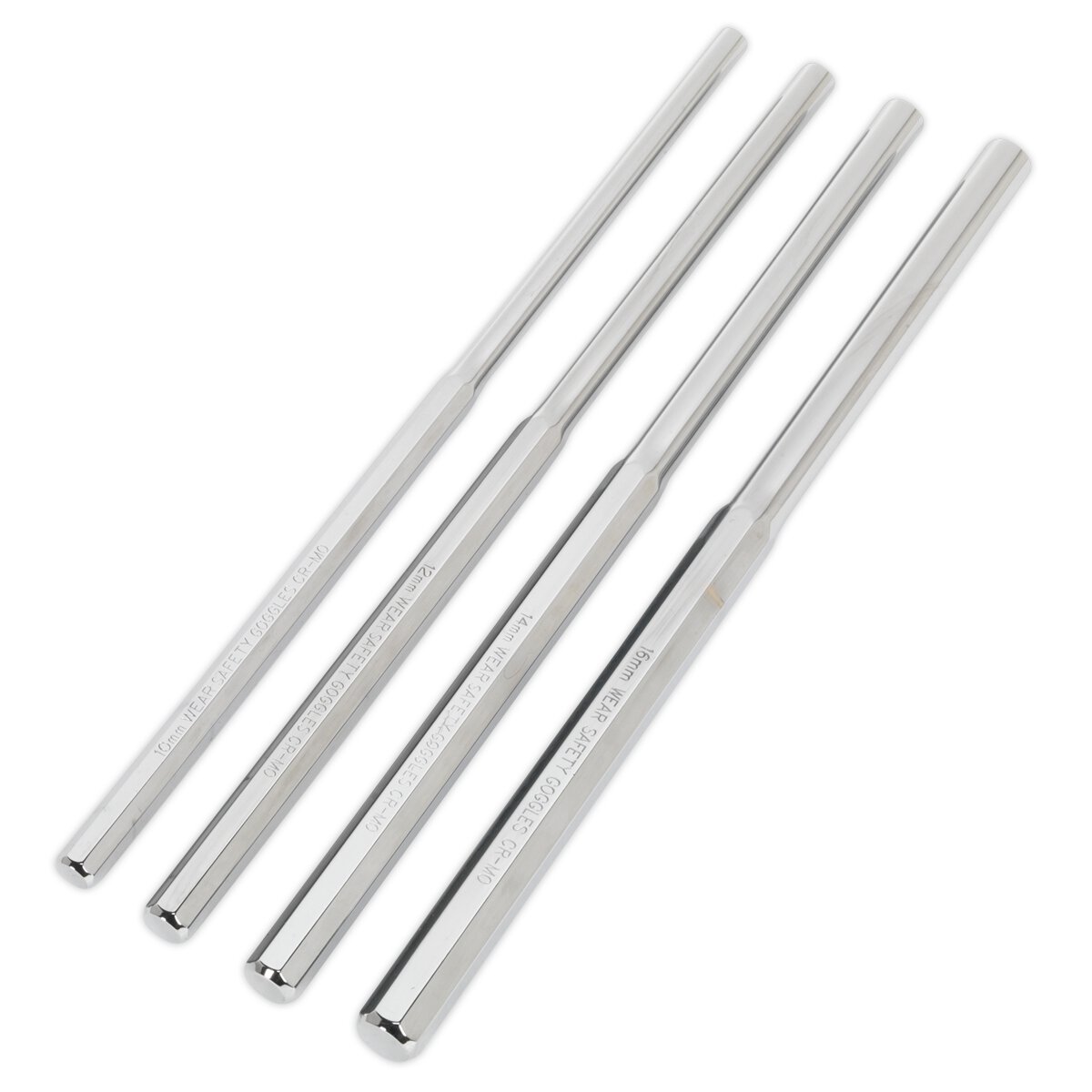 Parallel Pin Punch Set 4pc Extra Long