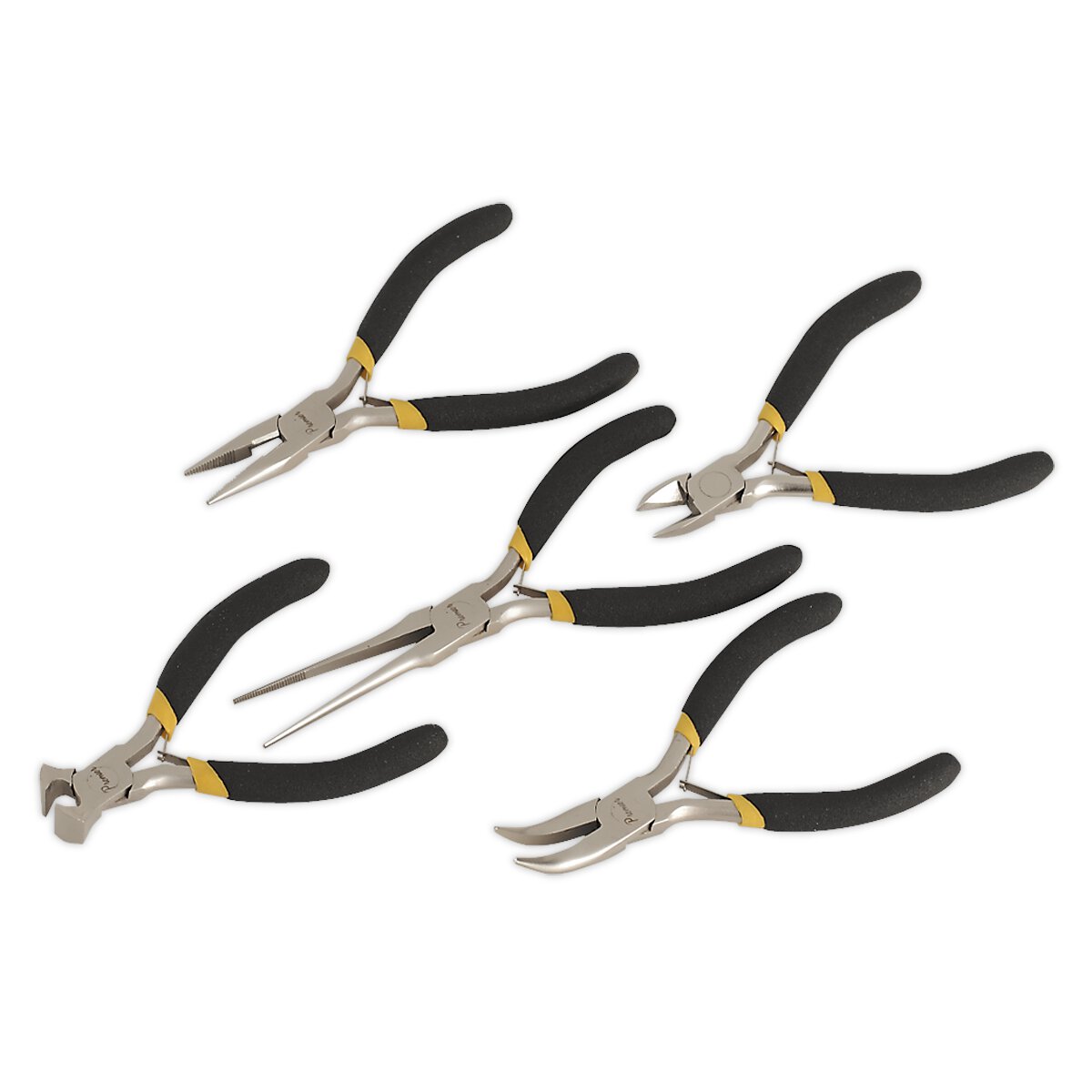 Mini Pliers Set 5pc Ni-Fe Finish