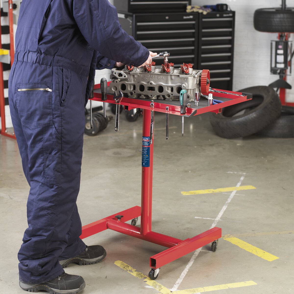 Mobile Work Station - Adjustable Height