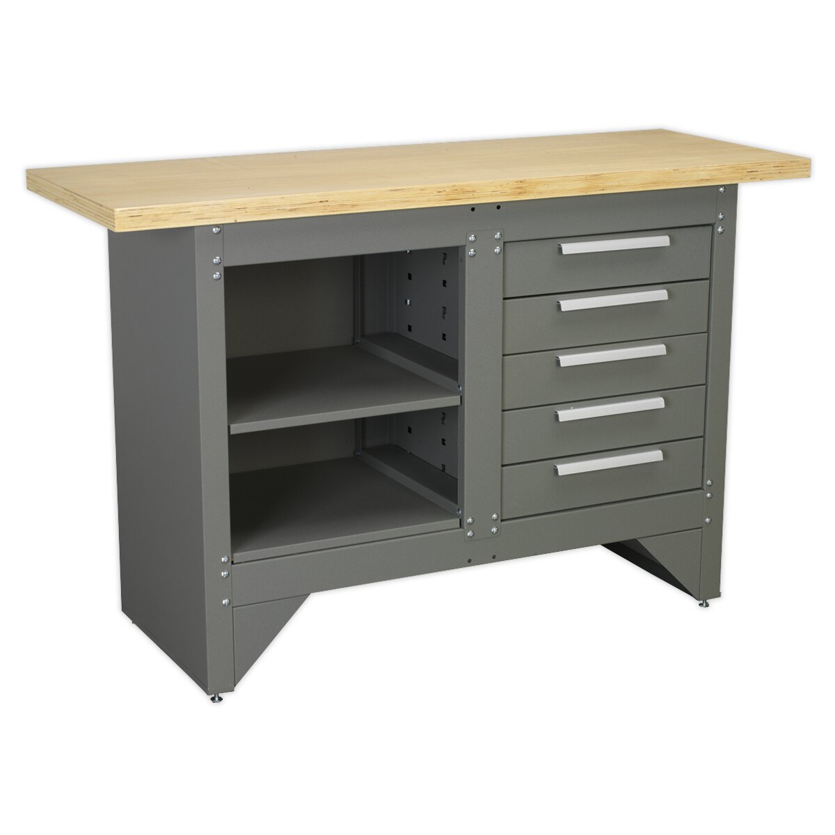 Workbench with 5 Drawers Ball Bearing Slides Heavy-Duty