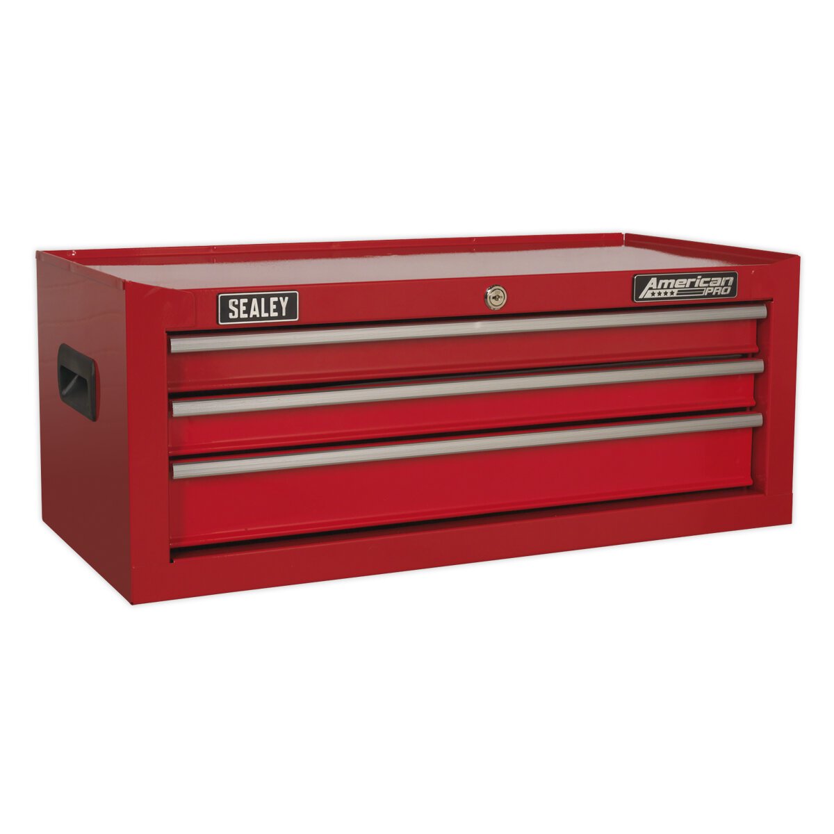 Mid-Box 3 Drawer with Ball Bearing Slides - Red