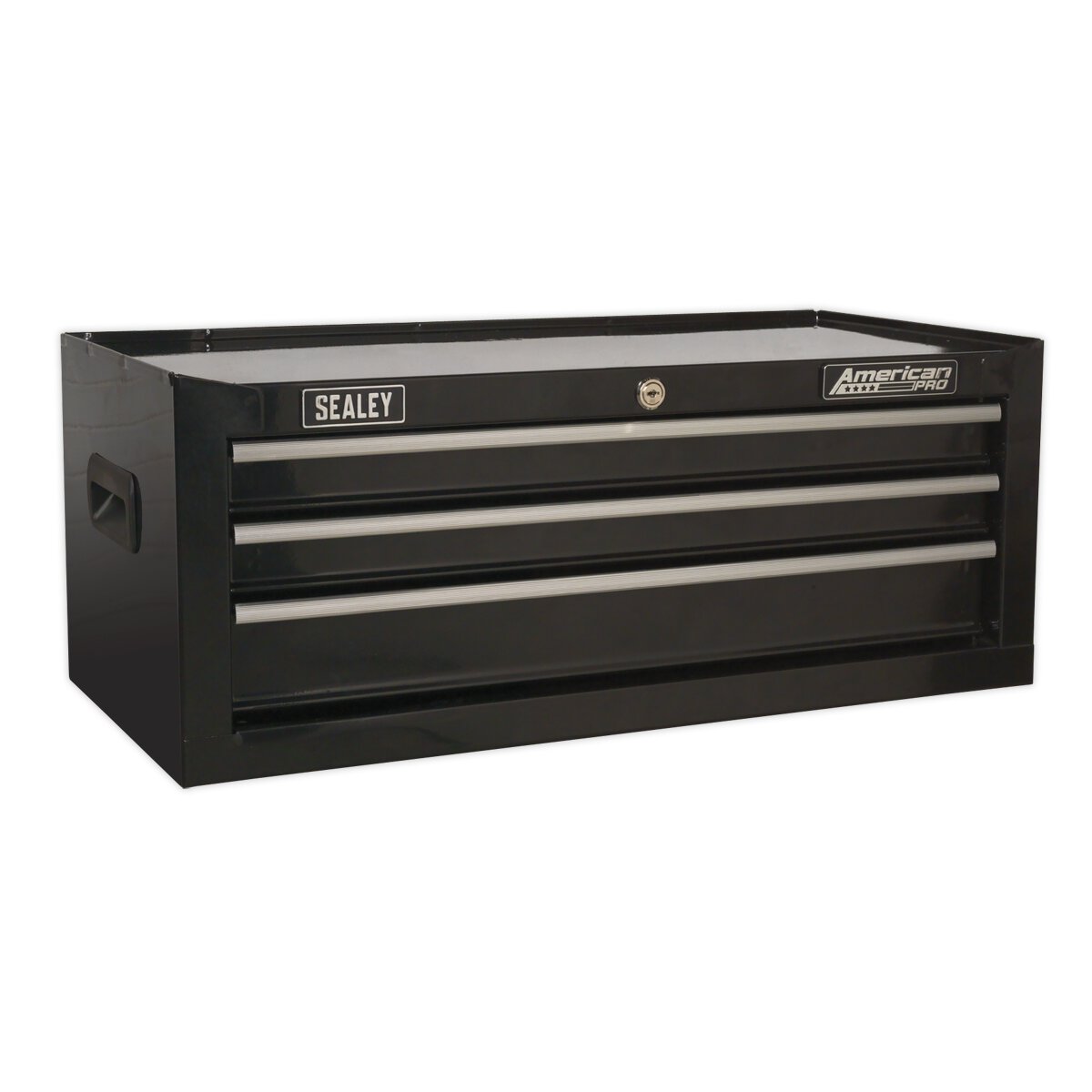 Mid-Box 3 Drawer with Ball Bearing Slides - Black