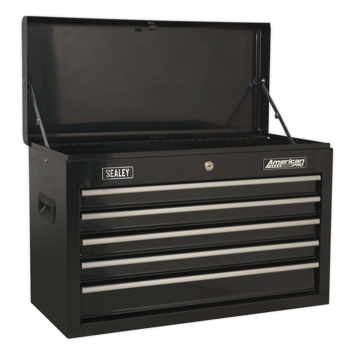 Topchest 5 Drawer with Ball Bearing Slides - Black